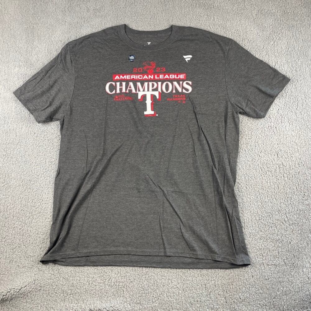 Texas Rangers Men's XXL Gray 2023 World Series Champions Short Sleeve T-shirt